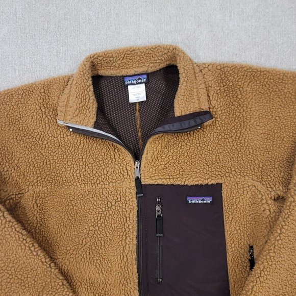 Patagonia Mens Medium Classic Retro-X Jacket Deep Pile Fleece Sherpa Brown - Picture 10 of 16